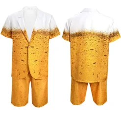 WAIDFU Herrkläder Öltryck Prestanda Kostym Kläder Kostym, Cosplay Öl Festival Outfit L><noscript><img width=