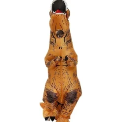Hett! 2025 Uppblåsbar T-Rex Dinosauriekostym Halloween Kostym Maskerad för Vuxna (Brun)><noscript><img width=