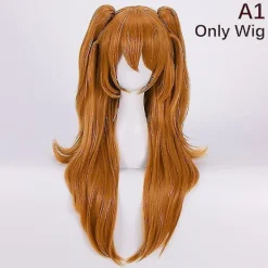 Högkvalitativa Eva Asuka Langley Soryu Cosplay Värmebeständiga Syntetiska Peruker> Peruker