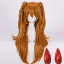 Högkvalitativa Eva Asuka Langley Soryu Cosplay Värmebeständiga Syntetiska Peruker><noscript><img width=