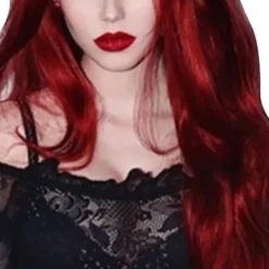 Högtemperaturbeständig fiber vin medellång lockig peruk dam peruk><noscript><img width=