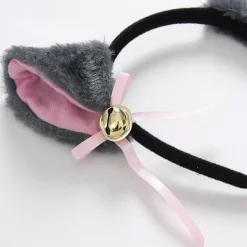 LEUGELE Högtidsfest Cosplay Tillbehör Kattöron Hårband Katt Svans Katt Klo Båge 4-delad Set Grå><noscript><img width=