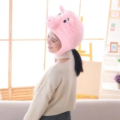 Högtidshatt Rosa Söt Plysch Gris Huvudskydd Gris Hatt Plysch Huvudskydd Foto Rekvisita><noscript><img width=