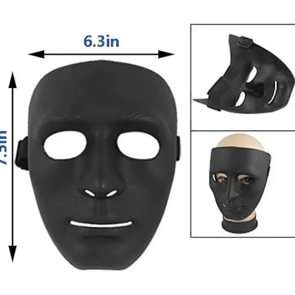 Hiphop-dansmask Cosplay-mask för Halloween-maskeradfest> Masker