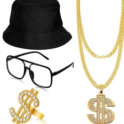 Hiphop-Kostymset 80-tal 90-tal Hiphop Halsband Tillbehör Fest> Tillbehör