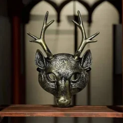 Hjortmask Halloweenkostym för barn vuxna festivalfest Halloween hjort cosplay kostymrekvisita><noscript><img width=