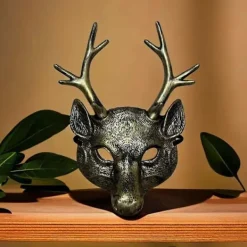 Hjortmask Halloweenkostym för barn vuxna festivalfest Halloween hjort cosplay kostymrekvisita><noscript><img width=