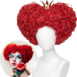 Hjärtans Drottning Peruk Alice i Underlandet COS Anime Helhuvudset Rollspelshårtillbehör> Peruker