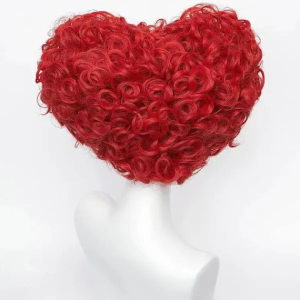 Hjärterdamen Peruk Alice i Underlandet COS Anime Helt Huvud Set Rollspel Håraccessoarer> Peruker