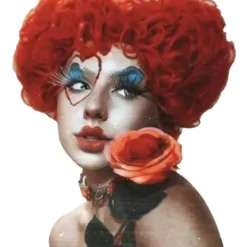 Hjärterdamen Peruk Alice i Underlandet COS Anime Helt Huvud Set Rollspel Håraccessoarer><noscript><img width=