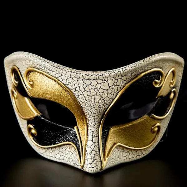 Hot Venetian Crack Party Masks Upper Half Face Mask Masquerade Fancy Dress Halloween Mask Headwear Eye Masks Dress Costume Decor> Masker