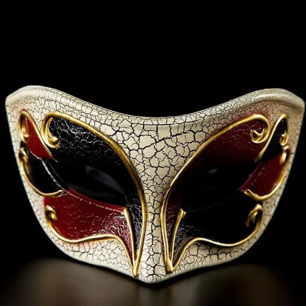 Hot Venetian Crack Party Masks Upper Half Face Mask Masquerade Fancy Dress Halloween Mask Headwear Eye Masks Dress Costume Decor> Masker