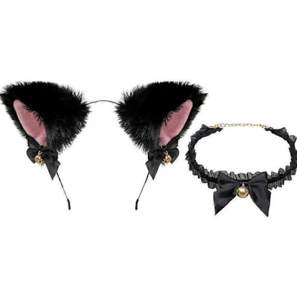 FMYSJ Hårband Dam Svart Katt Öra Huvudstycke Räv Hårband Rävöron Hårband Kattöron Hårbygel (FMY) 53Xcm> Huvudbonader