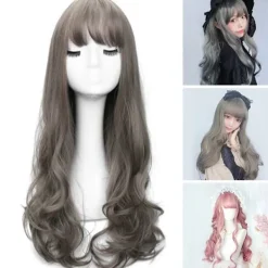 Hårperuk Långa lockiga peruker 5 5 5><noscript><img width=