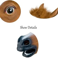 Hästhuvud Mask Cosplay Kostymfest Rolig Och Lustig Halloween Hästhuvud Mask Huvudbonad Lnu Ma Jun><noscript><img width=