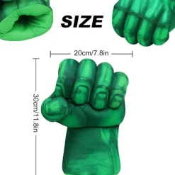 Hulk handskar, 1 par mjuka boxhandskar Hulk kostym plysch hand Fis[mo]><noscript><img width=