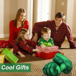 Hulk handskar, 1 par mjuka boxhandskar Hulk kostym plysch hand Fis[mo]><noscript><img width=