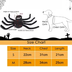 Hund Halloween Kostymer- Spindelkostym för Halloweenfest, för><noscript><img width=