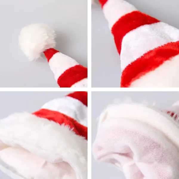 Hund Röd Och Vit Randig Mössa Husdjur Jul Artiklar Semester Mössa> Huvudbonader