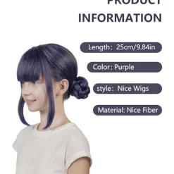 Hunters Kostym Rumi Peruk Cosply Mira Zoey Peruker Halloween Fest Långa Raka Flätor Håraccessoarer för Flickor> Peruker