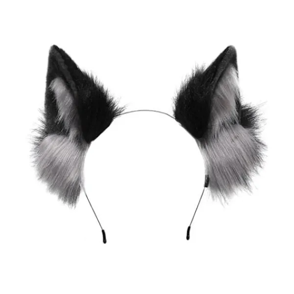 FMYSJ Huvudband med fluffiga vargöron Cosplay-rekvisita Huvuddekoration Unisex Halloweenfest Maskeradhuvudband (FMY)> Huvudbonader