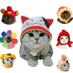 INF Huvudbonad för husdjur - Söt dräkt för katter och små hundar Model 5> Huvudbonader