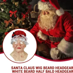 Huvudbonad Mask Party Latex Dag Jul Halloween Uppträdande Tomtemask Mask Latex Halloween Mask><noscript><img width=