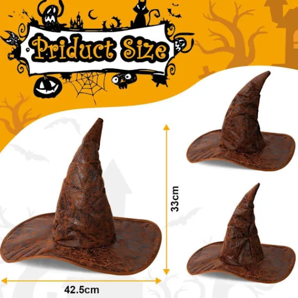 Häxhatt Dam Stor Halloween Häxhatt Vuxen Bredbrättad Spetshatt Billig Kostymfest Maskerad Cosplay Tillbehör Huvuddekor> Huvudbonader