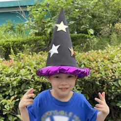 Häxhatt Halloween Påskfest Häxhattar Maskerad Trollkarlshatt Rekvisita Mössa> Huvudbonader