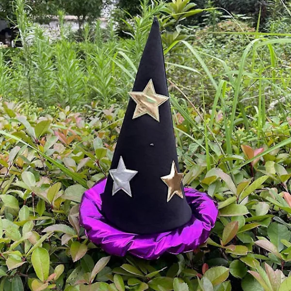 Häxhatt Halloween Påskfest Häxhattar Maskerad Trollkarlshatt Rekvisita Mössa> Huvudbonader