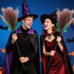 unbranded Häxkvastar Mesh Dekoration för Halloweenfester och Handgjorda Projekt><noscript><img width=