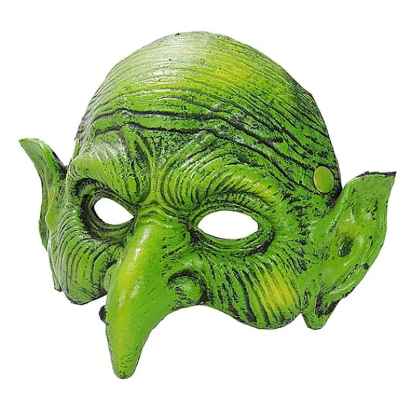 Häxmask Grön Goblin Mask Halloween Karneval Fest Kostym> Masker