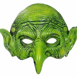 Häxmask Grön Goblin Mask Halloween Karneval Fest Kostym><noscript><img width=