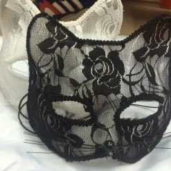 IC Halloween Cosplay Fox Mask Spets Sexig Ögonmask Djurmask Halv Vit> Masker