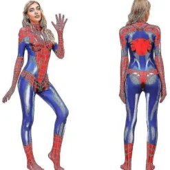 no brand IC Kvinnors Spiderman Bodysuit Halloween Cosplay Kostym CNMR Röd XL> Dräkter