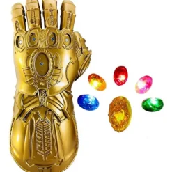 Infinity War Thanos Infinity Gauntlet med Elektroniska Avtagbara Lysande Infinity Stones Cosplay Halloween Rekvisita PVC-Handskar för Vuxna> Tillbehör