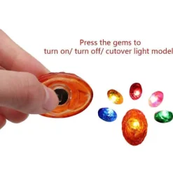 Infinity War Thanos Infinity Gauntlet med Elektroniska Avtagbara Lysande Infinity Stones Cosplay Halloween Rekvisita PVC-Handskar för Vuxna><noscript><img width=