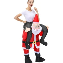 Inflatable Santa Claus Costume Compatible with Adults and Children - Funny Christmas Costume, Cosplay and Party Costume 150-190cm><noscript><img width=