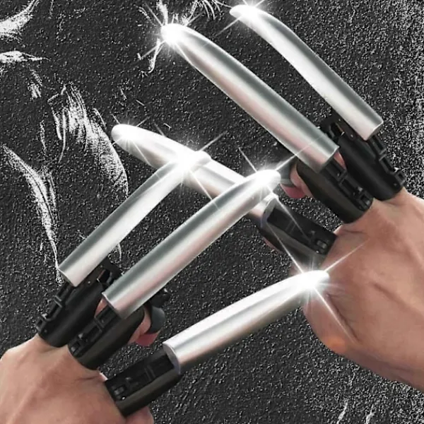 Infällbara Wolverines-klor för vuxna och barn, expanderbara plast Wolve-klor+-Perfekt> Smink