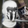 Inkblot Mask Färgskiftande Watchmen Rorschach Walter Kovacs Cosplay Vit Halloween Kostym Party Hel Ansikte Huvudbonad> Masker
