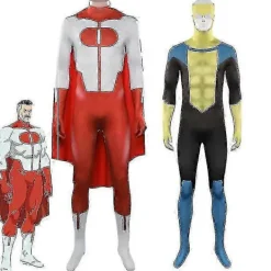 Invincible Omni Man Mark Nolan Cosplay Kostym Jumpsuit Kappa Utrustning Halloween Karneval Party Kostym Vuxen Y o XL> Dräkter