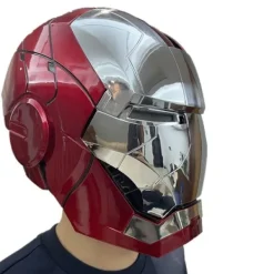 Toyz Land Iron Man Hjälm 1:1 MK5 Elektrisk Multi-piece Öppning och Stängning Hjälm Röst Kontroll Ögon med Ljus> Huvudbonader