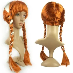 Is och snö cosplay romantisk peruk långt hår stor fläta> Peruker