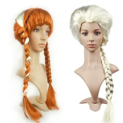 Is och snö cosplay romantisk peruk långt hår stor fläta><noscript><img width=