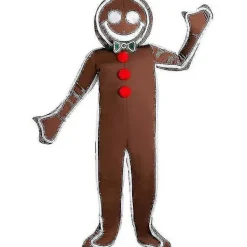 Isad Gingerbread Man Kostym för Vuxna, Julgodis Kostym M> Dräkter