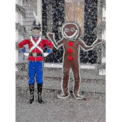 Isad Gingerbread Man Kostym för Vuxna, Julgodis Kostym M><noscript><img width=