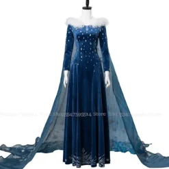 KOOLYOU Isdrottning Elsa Cosplay-kostym, blå Fantasia-dräkt, Halloween-fest, damklänning, bal, scenkläder XL blue> Dräkter