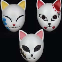 HNGM Japansk Anime Demon Slayer Mask, Party Cosplay Masker Halloween Party Kostym Makeup Rekvisita><noscript><img width=