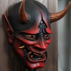 Japansk Cosplay Latex Ansiktstäckning Anime Skräck Mjuk Ansiktstäckning Halloween Spöke Demon Ansiktstäckning Scenföreställningsrekvisita><noscript><img width=