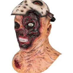 Jason Mask Rutten Dubbellager Skräck Zombie Realistisk Mask för Vuxna - Freddy vs Jason Halloween Mördaransikte Kostym Cosplay><noscript><img width=
